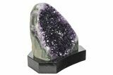Amethyst Cluster With Wood Base - Uruguay #233732-1